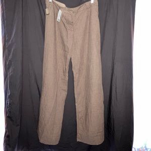 NWT Brown with Pinstripes wide leg pants from Anthropologie